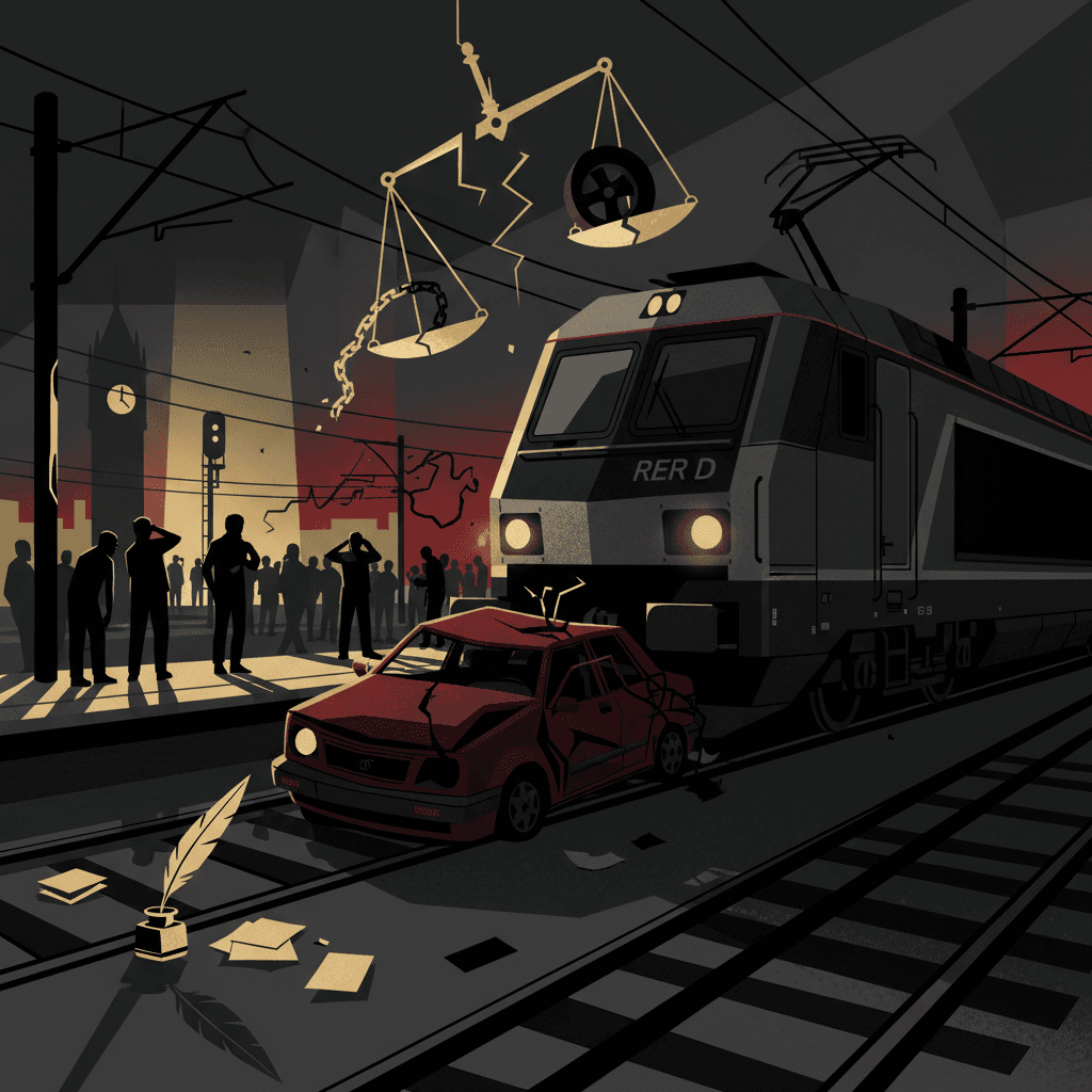 RER D fracasse une voiture à Corbeil-Essonnes : trafic paralysé