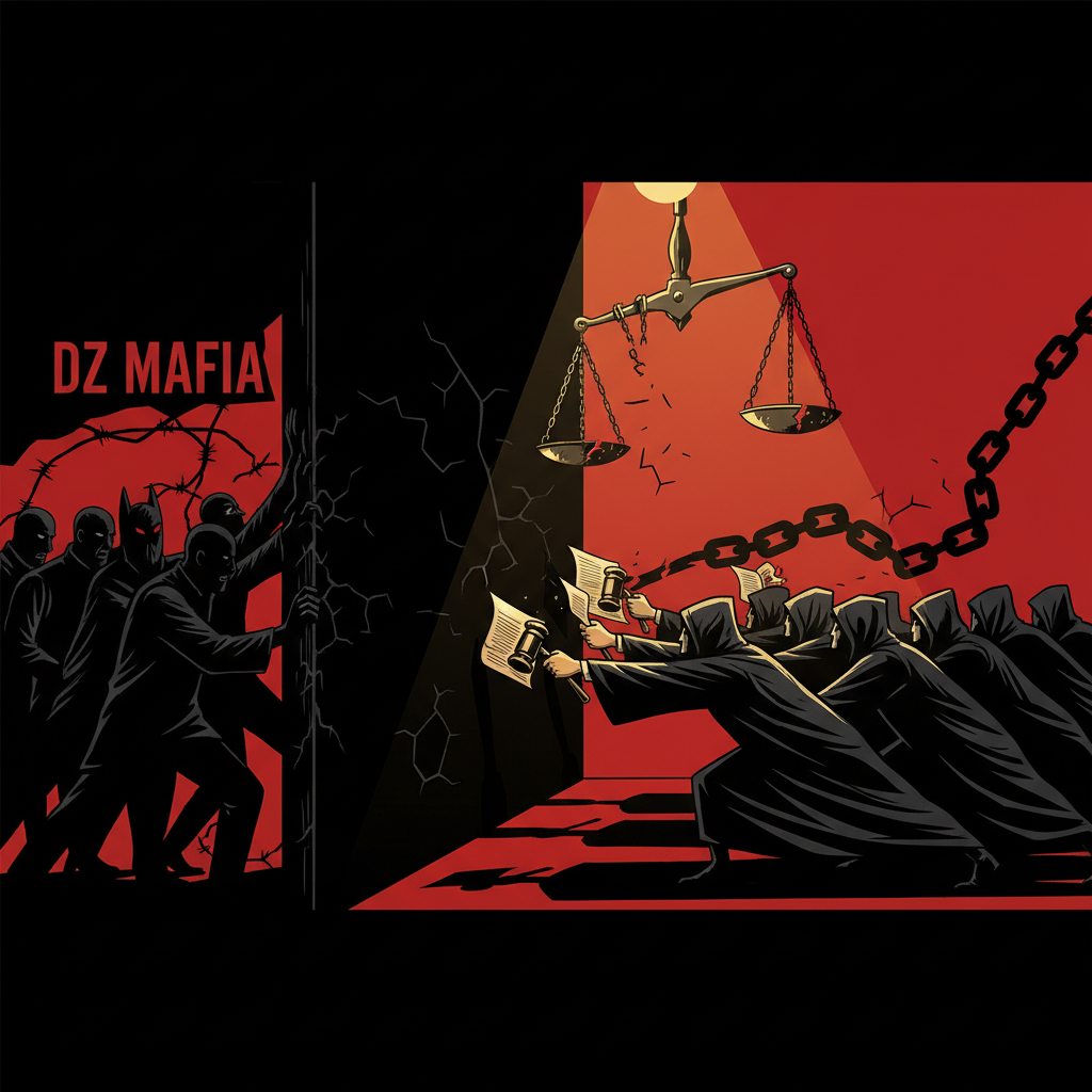 Illustration: DZ Mafia : 1200 avocats contre la censure au procès
