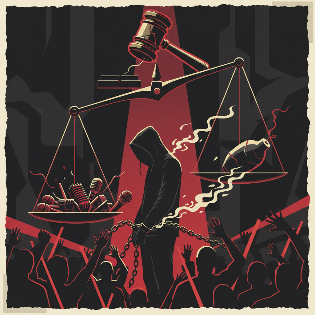 Illustration: Freeze Corleone condamné pour apologie du terrorisme : la justice frappe le rap