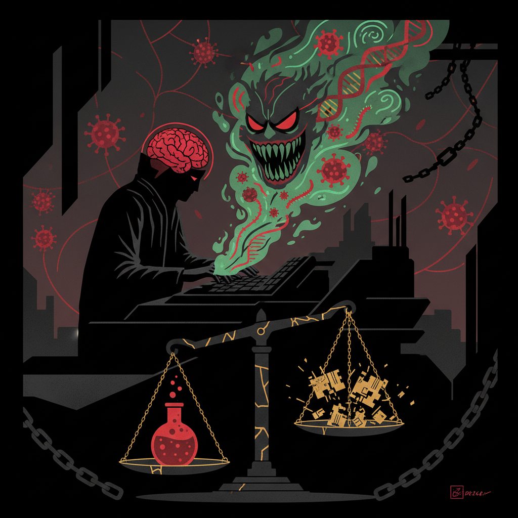 Illustration: IA dangereuse : Comment les chatbots orchestrent des attaques biologiques