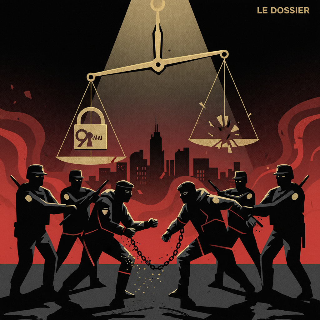 Illustration: Comité du 9-Mai : 59 militants arrêtés, l'État verrouille la mémoire