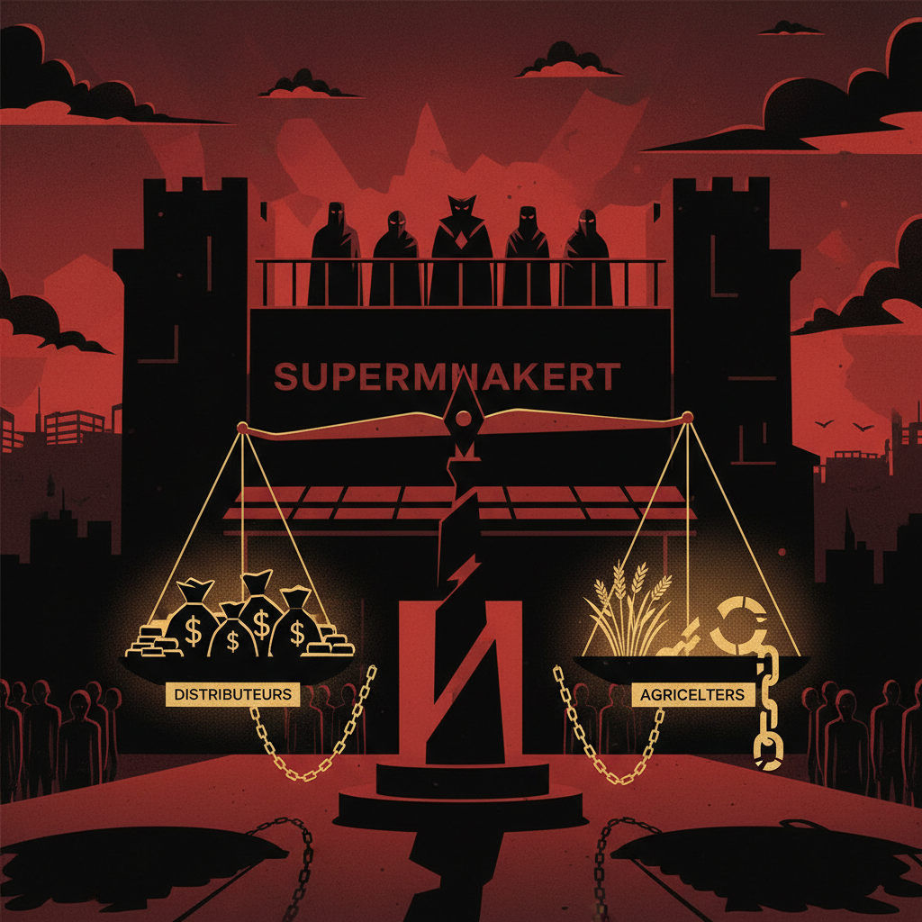 Illustration: Sénat : les supermarchés empochent 40% du prix, les agriculteurs 8%